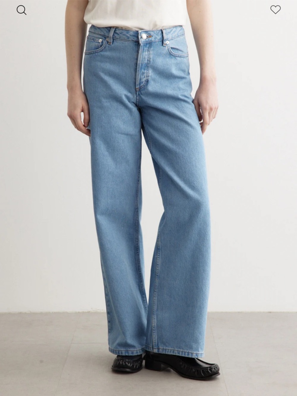 A.P.C. Wide-Leg Elisabeth Jeans - Light Blue - 26 (FITS LIKE 25)